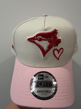 New Era Cream and Pink Toronto Blue Jays 9FORTY Cap